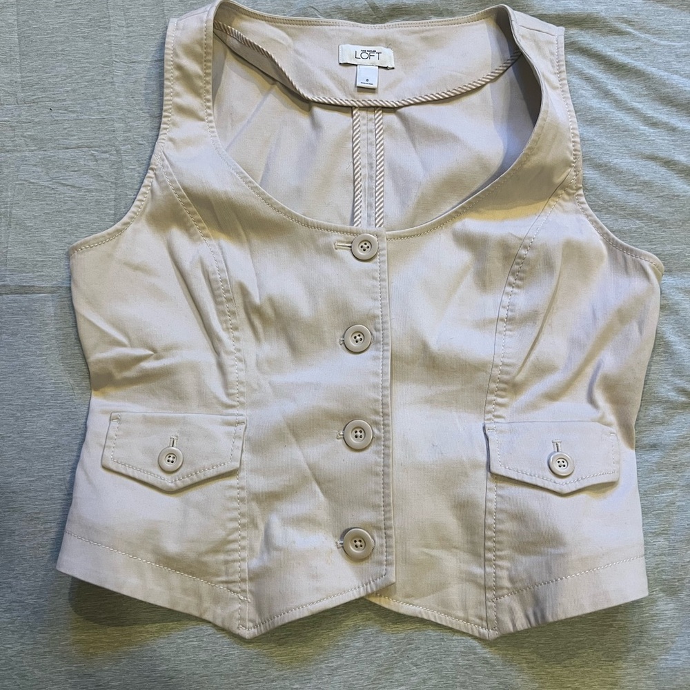 LOFT Cream Vest